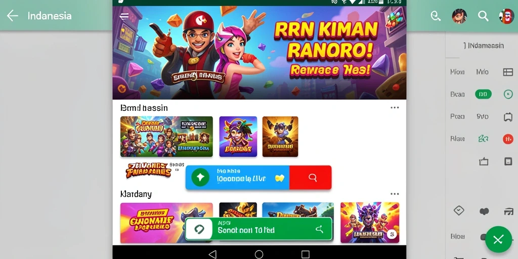 Tampilan utama 77RT yang menarik dan interaktif.