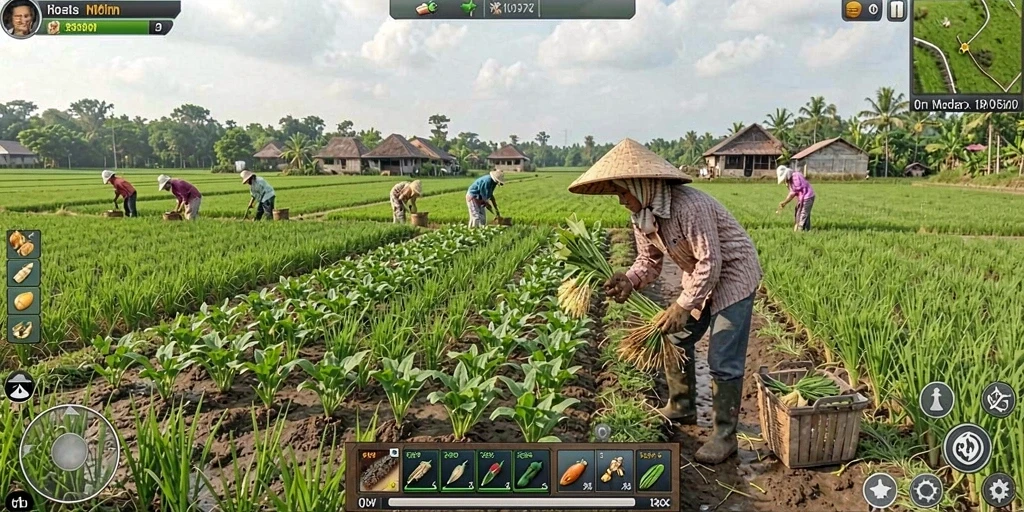 Tampilan grafis yang memukau dalam permainan.