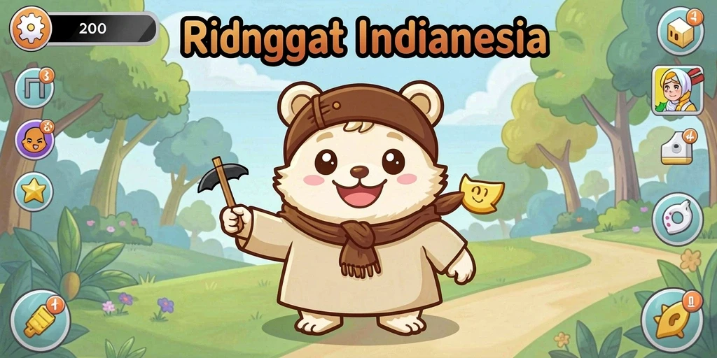 Tampilan utama yang menarik dengan berbagai pilihan level.