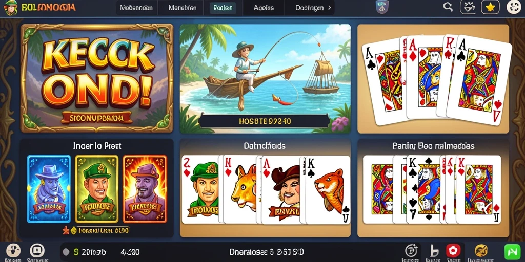 Tampilan antarmuka utama dengan berbagai pilihan permainan slot.